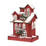 Maxbell Village House Christmas LED Lights Buildings Room Battery Operated Figurines Style B 22x14x30cm