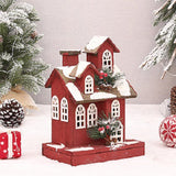 Maxbell Village House Christmas LED Lights Buildings Room Battery Operated Figurines Style B 22x14x30cm