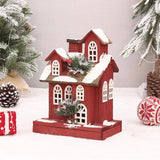 Maxbell Village House Christmas LED Lights Buildings Room Battery Operated Figurines Style B 22x14x30cm