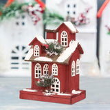 Maxbell Village House Christmas LED Lights Buildings Room Battery Operated Figurines Style B 22x14x30cm