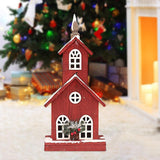 Maxbell Village House Christmas LED Lights Buildings Room Battery Operated Figurines StyleC 22x13x49cm