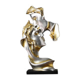 Maxbell Couples Face Kissing Statue Bedside Abstract Figurines Desk Bedroom