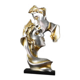 Maxbell Couples Face Kissing Statue Bedside Abstract Figurines Desk Bedroom