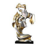 Maxbell Couples Face Kissing Statue Bedside Abstract Figurines Desk Bedroom