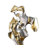 Maxbell Couples Face Kissing Statue Bedside Abstract Figurines Desk Bedroom