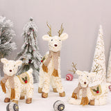 Maxbell Christmas Reindeer Stuffed Animal Creative Plush Elk for Decor Office Home StyleA