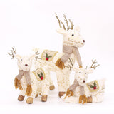 Maxbell Christmas Reindeer Stuffed Animal Creative Plush Elk for Decor Office Home StyleA