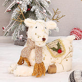 Maxbell Christmas Reindeer Stuffed Animal Creative Plush Elk for Decor Office Home StyleA