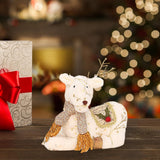 Maxbell Christmas Reindeer Stuffed Animal Creative Plush Elk for Decor Office Home StyleA