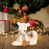 Maxbell Christmas Reindeer Stuffed Animal Creative Plush Elk for Decor Office Home StyleA