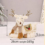 Maxbell Christmas Reindeer Stuffed Animal Creative Plush Elk for Decor Office Home StyleA