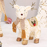 Maxbell Christmas Reindeer Stuffed Animal Creative Plush Elk for Decor Office Home StyleC