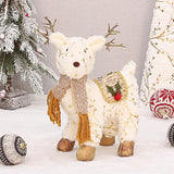 Maxbell Christmas Reindeer Stuffed Animal Creative Plush Elk for Decor Office Home StyleC