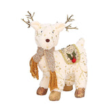 Maxbell Christmas Reindeer Stuffed Animal Creative Plush Elk for Decor Office Home StyleC