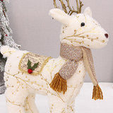 Maxbell Christmas Reindeer Stuffed Animal Creative Plush Elk for Decor Office Home StyleD