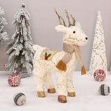 Maxbell Christmas Reindeer Stuffed Animal Creative Plush Elk for Decor Office Home StyleD