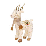 Maxbell Christmas Reindeer Stuffed Animal Creative Plush Elk for Decor Office Home StyleD