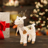 Maxbell Christmas Reindeer Stuffed Animal Creative Plush Elk for Decor Office Home StyleD