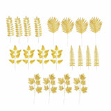 Maxbell Artificial Tropical Leaves for Home Decoration Jungle Birthday Theme Party 20 Mixed Leaves