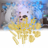 Maxbell Artificial Tropical Leaves for Home Decoration Jungle Birthday Theme Party 20 Mixed Leaves