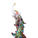 Maxbell Lifelike Feathered Birds Statue Ornament for Bedroom Desktop Decoration Argent