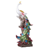 Maxbell Lifelike Feathered Birds Statue Ornament for Bedroom Desktop Decoration Argent