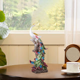 Maxbell Lifelike Feathered Birds Statue Ornament for Bedroom Desktop Decoration Argent