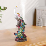 Maxbell Lifelike Feathered Birds Statue Ornament for Bedroom Desktop Decoration Argent