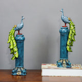 Maxbell Animal Statue Figurine Sculpture Miniature Ornament for Cabinet Decor Blue
