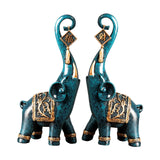 Maxbell 2x Nordic Style Elephant Statues Animal Home Decoration Sculpture Ornaments