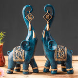 Maxbell 2x Nordic Style Elephant Statues Animal Home Decoration Sculpture Ornaments