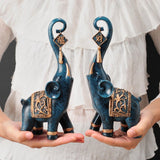 Maxbell 2x Nordic Style Elephant Statues Animal Home Decoration Sculpture Ornaments
