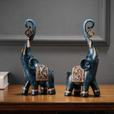 Maxbell 2x Nordic Style Elephant Statues Animal Home Decoration Sculpture Ornaments