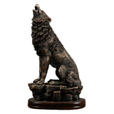 Maxbell Polyresin Wolf Figurine Ornament Collectable for Bookshelf Office Cabinet