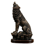 Maxbell Polyresin Wolf Figurine Ornament Collectable for Bookshelf Office Cabinet