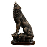 Maxbell Polyresin Wolf Figurine Ornament Collectable for Bookshelf Office Cabinet