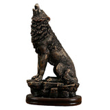 Maxbell Polyresin Wolf Figurine Ornament Collectable for Bookshelf Office Cabinet