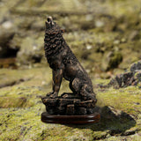 Maxbell Polyresin Wolf Figurine Ornament Collectable for Bookshelf Office Cabinet