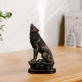 Maxbell Polyresin Wolf Figurine Ornament Collectable for Bookshelf Office Cabinet