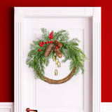 Maxbell Door Front Wreath Christmas Artificial Flowers Garland Wedding Backdrop 50cm