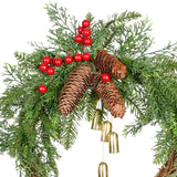 Maxbell Door Front Wreath Christmas Artificial Flowers Garland Wedding Backdrop 40cm