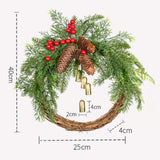 Maxbell Door Front Wreath Christmas Artificial Flowers Garland Wedding Backdrop 40cm