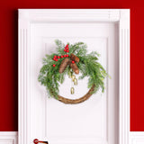 Maxbell Door Front Wreath Christmas Artificial Flowers Garland Wedding Backdrop 40cm