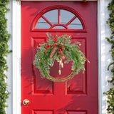 Maxbell Door Front Wreath Christmas Artificial Flowers Garland Wedding Backdrop 40cm