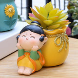 Maxbell Multipurpose Makeup Brush Pen Holder Storage Container Cute for dresser Yellow