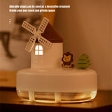 Maxbell Maxbell Portable Air Humidifier 650ml Silent Windmill Castle USB for Office Bedroom White