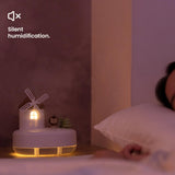 Maxbell Maxbell Portable Air Humidifier 650ml Silent Windmill Castle USB for Office Bedroom White