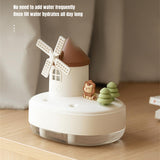 Maxbell Maxbell Portable Air Humidifier 650ml Silent Windmill Castle USB for Office Bedroom White