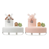Maxbell Maxbell Portable Air Humidifier 650ml Silent Windmill Castle USB for Office Bedroom White