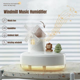 Maxbell Maxbell Portable Air Humidifier 650ml Silent Windmill Castle USB for Office Bedroom White